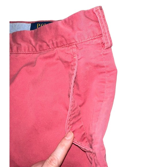 POLO RALPH LAUREN Size 40 Chino Shorts Stretch Classic Fit Cotton Twill Salmon - Picture 6 of 14